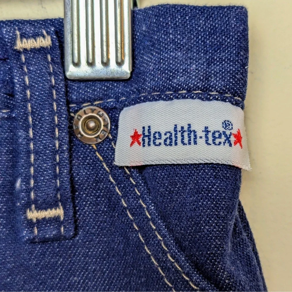 Vintage HealthTex 70s Wide Leg Logo‎ Cute Baby Denim Jeans - 6 Months
